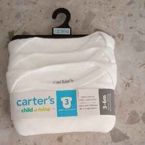 Carter's Child of Mine White Bodysuits 3-Pack